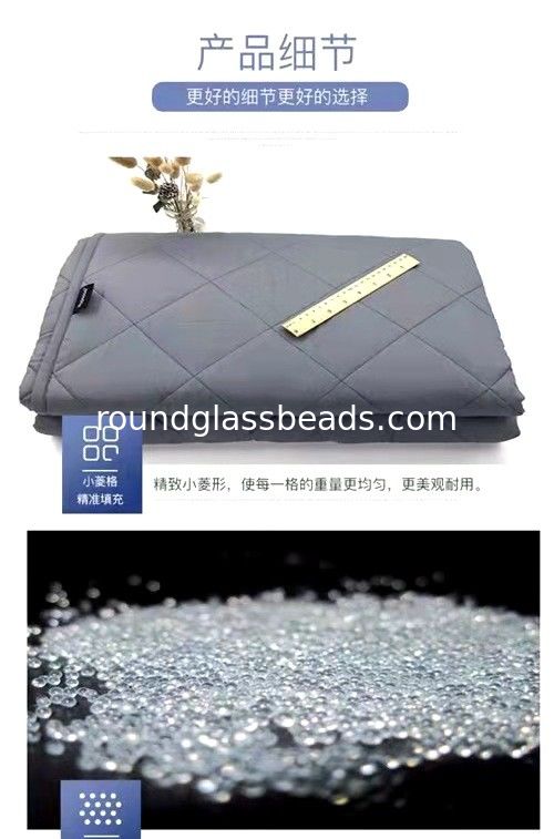 537kg/Mm3 Micro Glass Beads For Weighted Blankets 90% Sphere Rate